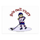 Blonde Girls Hockey Player Post Card