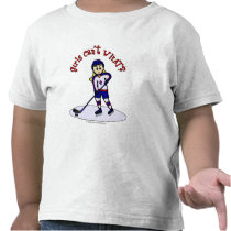 Blonde Girls Hockey Player Shirt