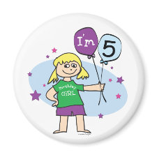 5th Birthday magnet