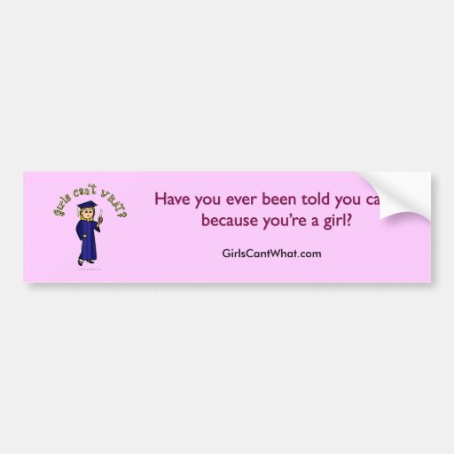 Blonde Graduate in Blue Bumper Stickers