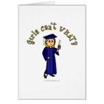 Blonde Graduate in Blue Cards