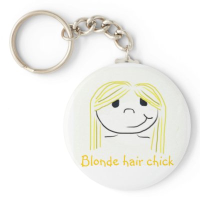 Blonde hair chick keychain by JoJy45