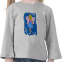 Blonde hair fairy dancing in the night sky t-shirts