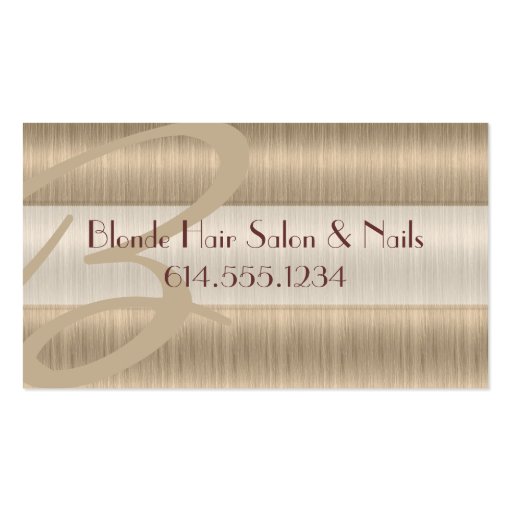 Blonde Hair Salon Stylist Unique Business Cards
