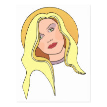 Blonde Hair Woman Postcard