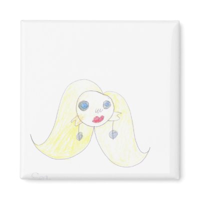 Blonde Haired Girl Fridge Magnets by bettysart
