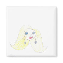 Blonde Haired Girl magnets by bettysart Blonde Haired Girl magnets
