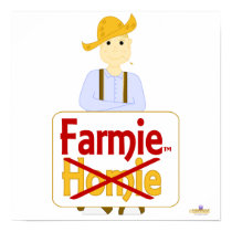 Blonde Haired Grinning Farmie Brown Pants Farmie X posters