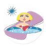 Blonde in Hot Tub