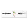 BLONDE JILLIE: "WINO-MITE" CARTOON PRINT BUMPER STICKER