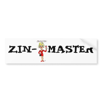 BLONDE JILLIE: "ZIN-MASTER" CARTOON BUMPER STICKERS by CreativeContribution