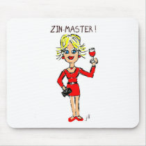 BLONDE JILLIE: "ZIN-MASTER" CARTOON MOUSE PADS