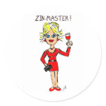 BLONDE JILLIE: "ZIN-MASTER" CARTOON stickers