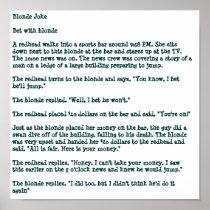 Blonde Joke Poster