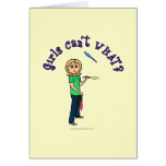 Blonde Juggler Greeting Cards