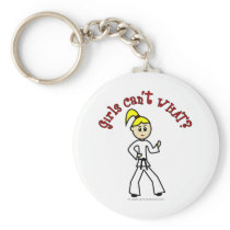 Blonde Karate Girl keychains