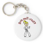 Blonde Karate Girl Keychain
