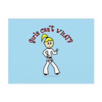Blonde Karate Girl Post Cards