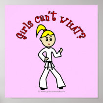 Blonde Karate Girl Posters