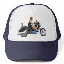 Blonde model on Motorcycle hats by webdiva888 Blonde model on Motorcycle hats