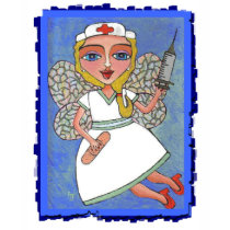 Blonde Nurse Fairy - ladies RN LPN t-shrt t-shirts