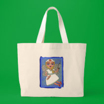 Blonde Nurse Fairy - RN LPN nursing tote bag by folkartblonde Blonde Nurse Fairy - RN LPN nursing tote bag