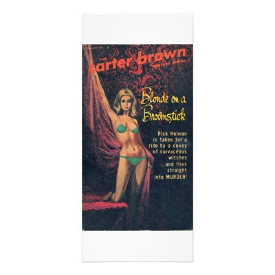Blonde on a Broomstick Rack Cards by spyderfyngers