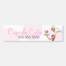 Blonde ondulado de Cutie el | de la magdalena 311- Etiqueta De Parachoque