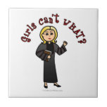 Blonde Pastor Girl Ceramic Tile