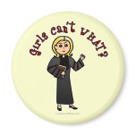 Blonde Pastor Girl Fridge Magnets