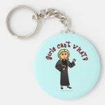 Blonde Pastor Girl Key Chains