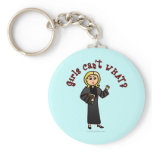 Blonde Pastor Girl Key Chains