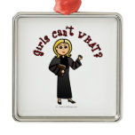 Blonde Pastor Girl Ornament