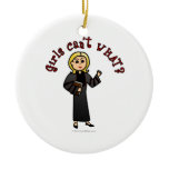 Blonde Pastor Girl Ornaments