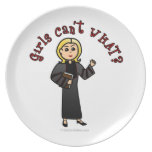 Blonde Pastor Girl Party Plates