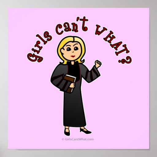 Blonde Pastor Girl Posters