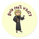 Blonde Pastor Girl Stickers