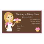Blonde/Pink Cupcake Baker/Bakery Business Card business cards