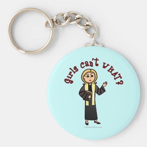 Blonde Preacher Girl Keychains