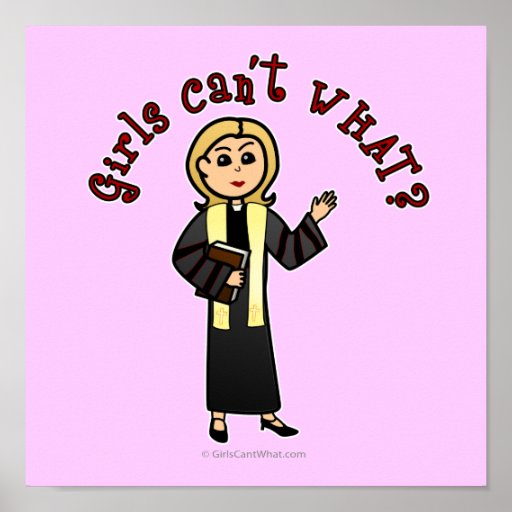 Blonde Preacher Girl Poster