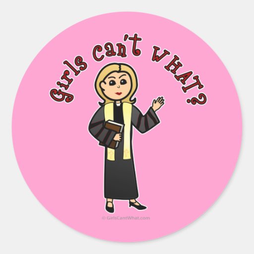Blonde Preacher Girl Sticker