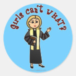 Blonde Preacher Girl Stickers