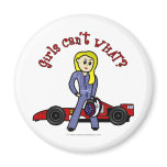 View more Blonde Race Car Driver Girl Magnets personalized gift ideas for girls Blonde Race Car Driver Girl Magnets