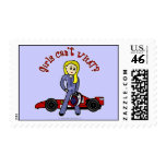 View more Blonde Race Car Driver Girl Stamps personalized gift ideas for girls Blonde Race Car Driver Girl Stamps