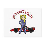 View more Blonde Race Car Driver Girl Postcards personalized gift ideas for girls Blonde Race Car Driver Girl Postcards