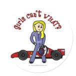 View more Blonde Race Car Driver Girl Stickers personalized gift ideas for girls Blonde Race Car Driver Girl Stickers