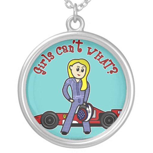 Blonde Race Car Driver Jewelry