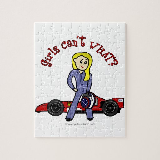 Blonde Race Car Driver Puzzle