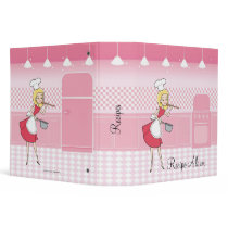 Blonde Retro Housewife's 2" Recipe Binder