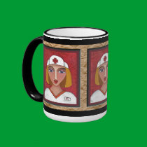 Blonde RN - nursing mug of healing (2) by folkartblonde Blonde RN - nursing mug of healing (2)